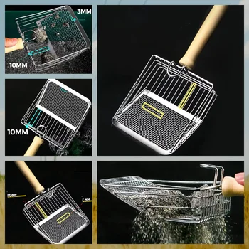 Durable Stainless Steel Cat Litter Scoop Wood Handle Rustproof Easy Clean Kitten Litter Shovel For Cat Toilet Cleaning Tool