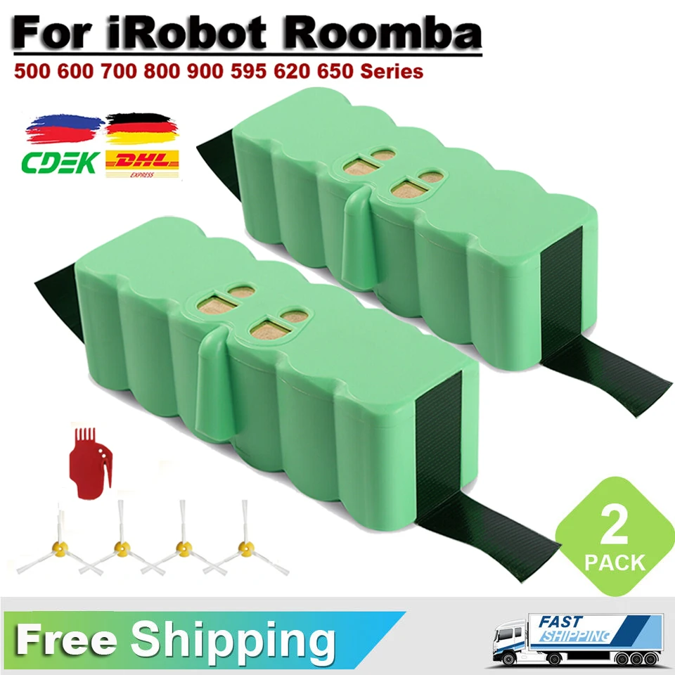 For Roomba Li-ion Battery 14.4V 6400mAh Vacuum Cleaner Battery For iRobot Roomba 500 600 700 800 900 595 620 650 780 Batteries