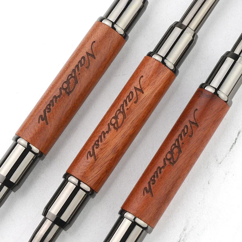 Dual-ended Nail Brush Acrylic Nail Art Brushes Professional UV Gel Polish Liner Flower Painting Drawing Manicure Tools 1PC