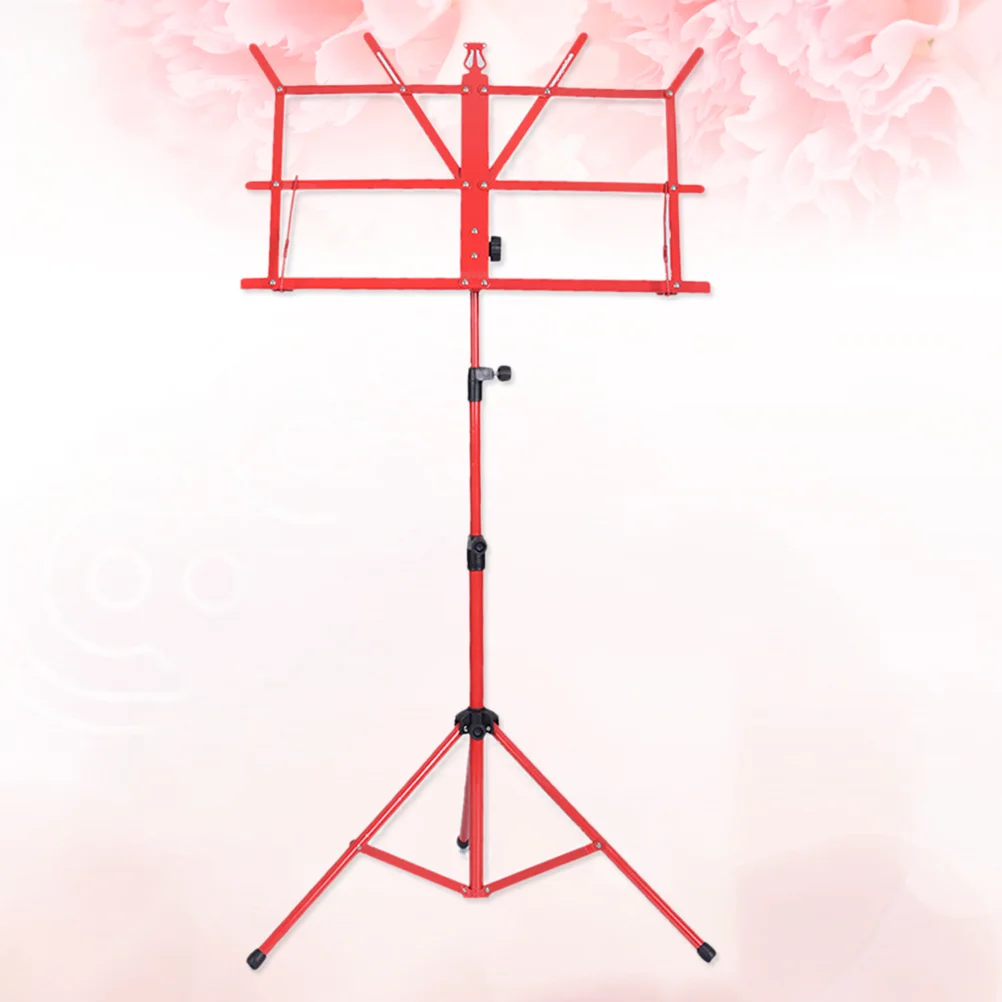 

Desktop Stand Sheet Music Stand Holder Portable Folding Music Stand Adjustable Height Tripod Base Lightweight Metal Music