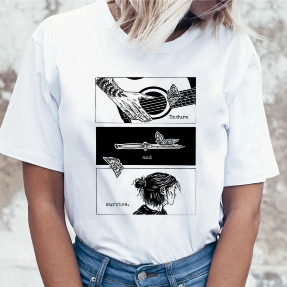 L'Ultimo Di Noi Tshirt Donna Anime Magliette Grafiche Giapponesi Vestiti Divertenti Giapponesi Y2K Femminili
