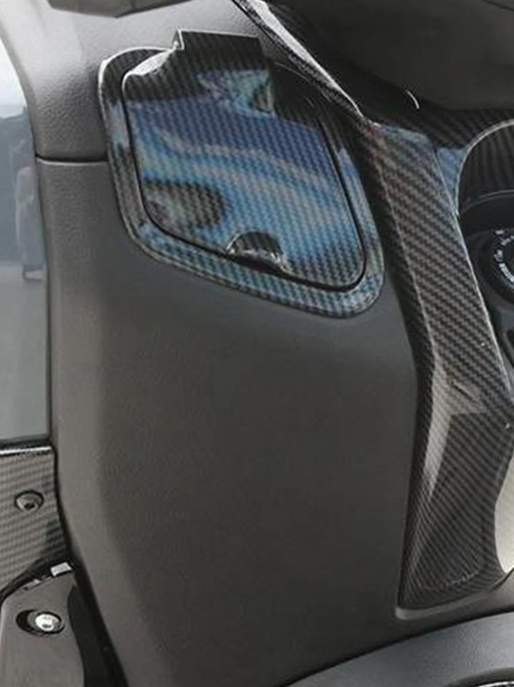 Toolbox Dust Cover Side Pocket Cover Carbon Fiber Waterproof Cap Modification Accessories For Yamaha Nmax V2