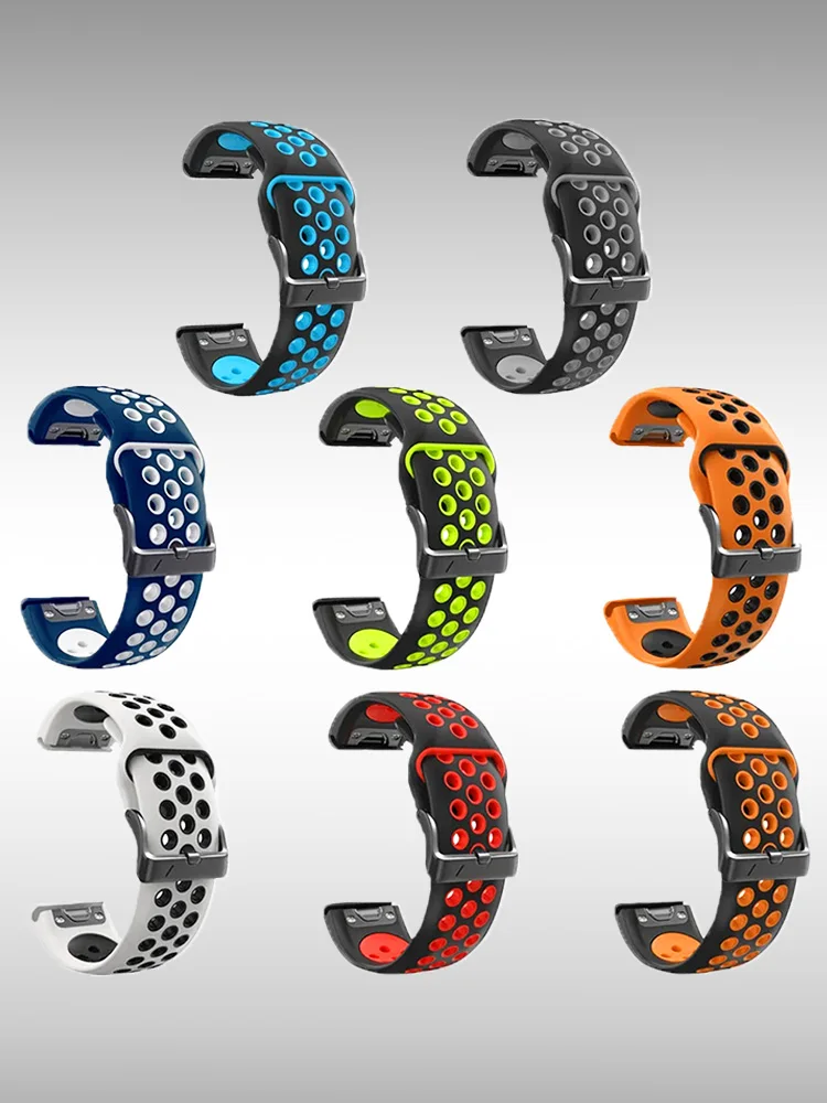 Durable Silicone QuickFit Watch Band with Breathable Design - 22mm/26mm