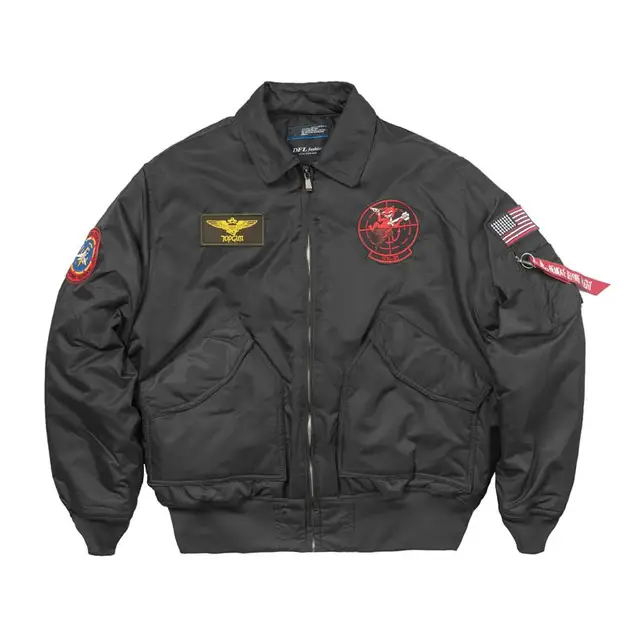 TOP GUN CWU-45P Patch Embroidery Padding Military Style Branded Bomber Jacket Pilot Motorcycle Quick Dry Flight Winter Coat 2