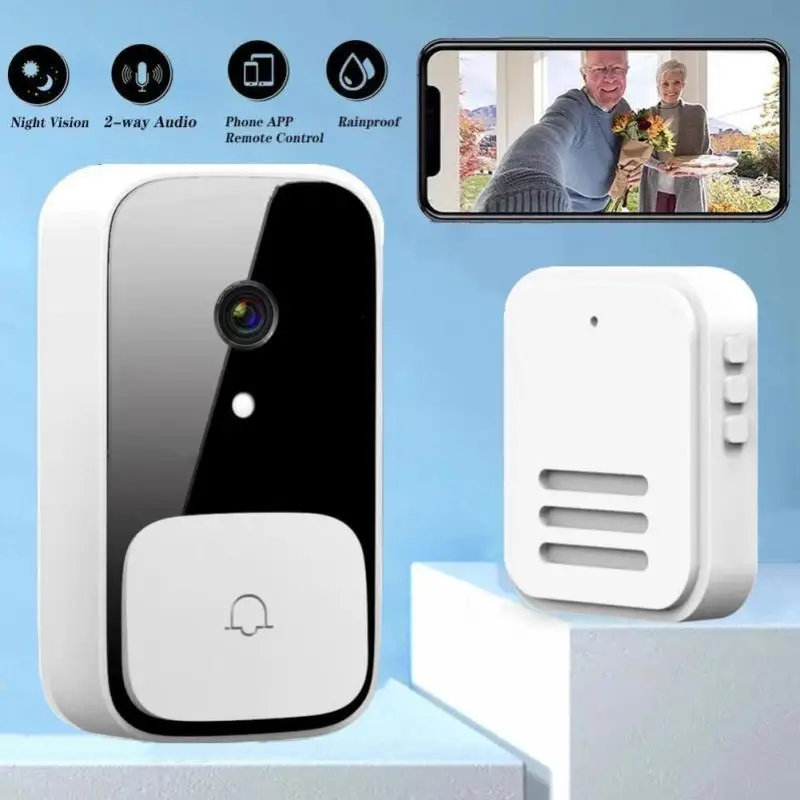 

Smart Doorbell Camera Wifi Wireless Call Intercom Video for Apartments Door Bell Ring for Phone Home Security Cameras