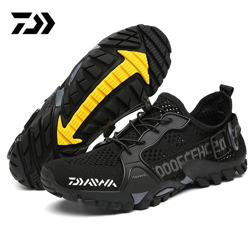Daiwa Summer Men's Fishing Shoes Mesh Breathable Water Shoes Outdoor Sports Shoes Non slip