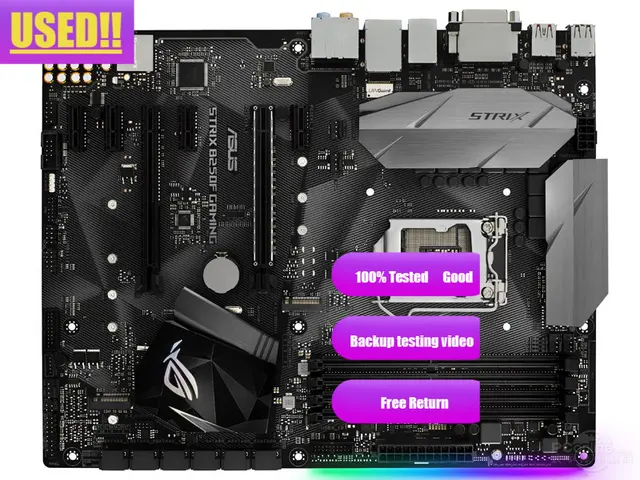 중고 Asus ROG STRIX B250F 게이밍 데스크탑 마더보드에 대한 상세한 정보