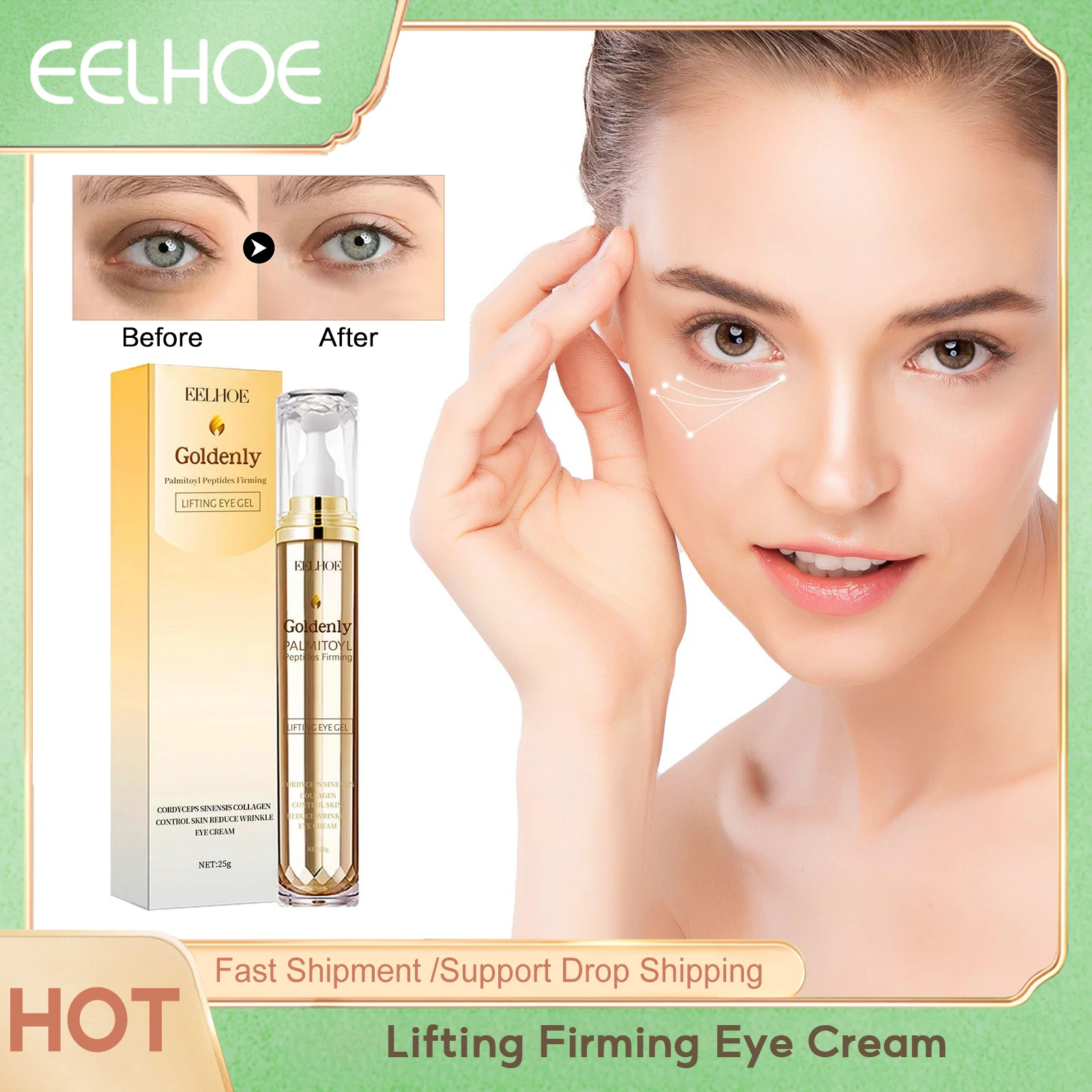 Lifting Firming Eye Cream Improve Eye Bags Remove Fat Granule Diminish Fine Lines Moisturizing Smooth Skin Anti Aging Eye Cream
