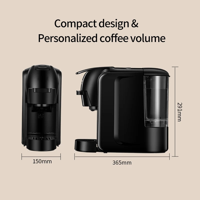 Capsule coffee machine 3 in 1 Expresso coffee machine American Coffee machine Automatic coffee machine 19Bar 6
