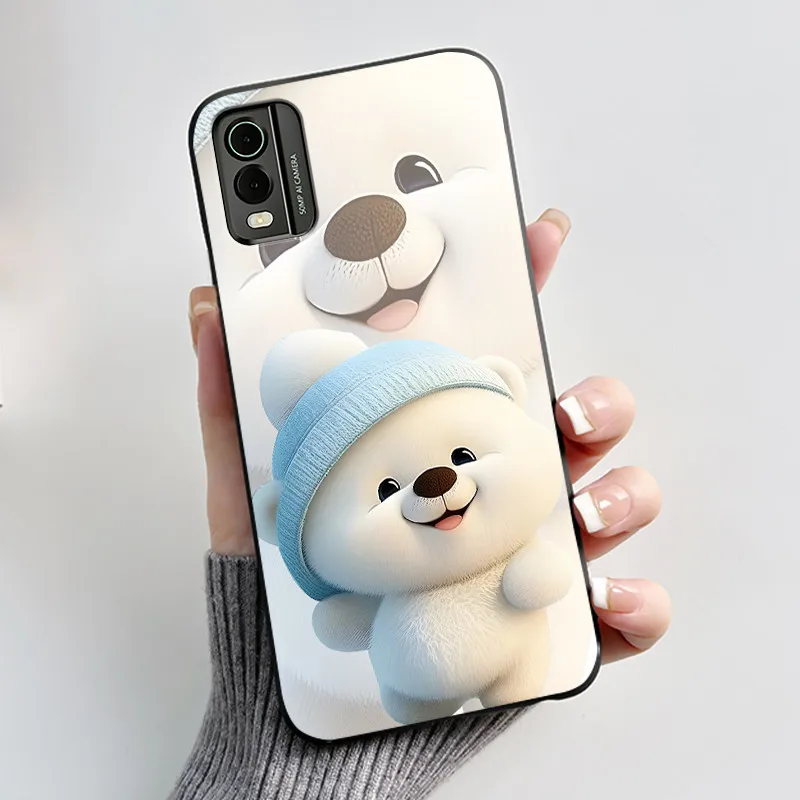 Astronaut Pattern Shockproof Black Jelly Case with Soft Bumper Cover