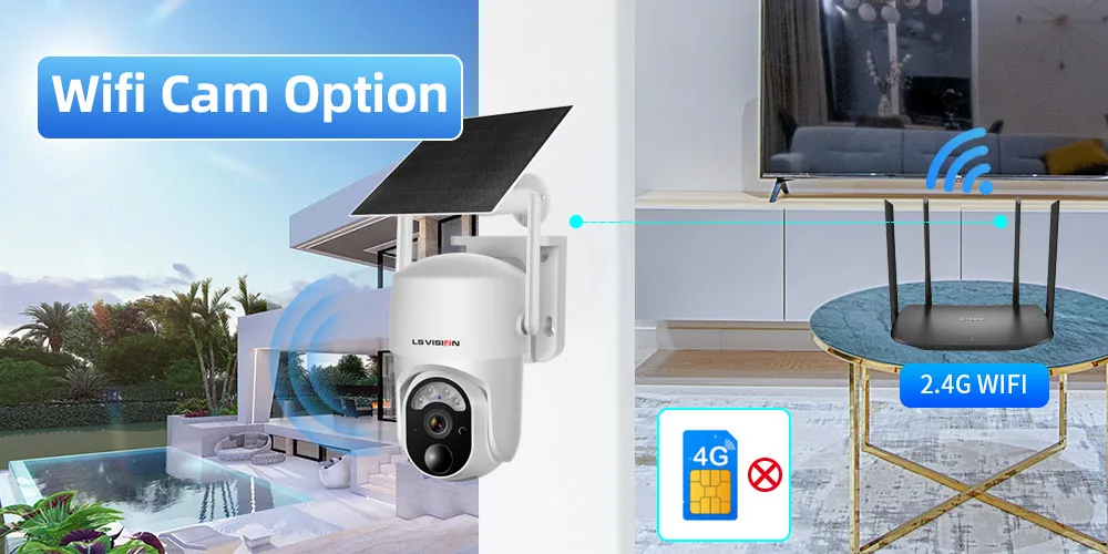 2K 4G Solar Camera Outdoor Wireless Surveillance Camera Security Protection Colo
