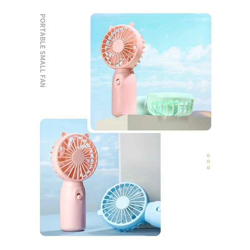 Portable handheld fans, mini personal fans, battery-powered small fans (the product itself does not come with AA batteries).