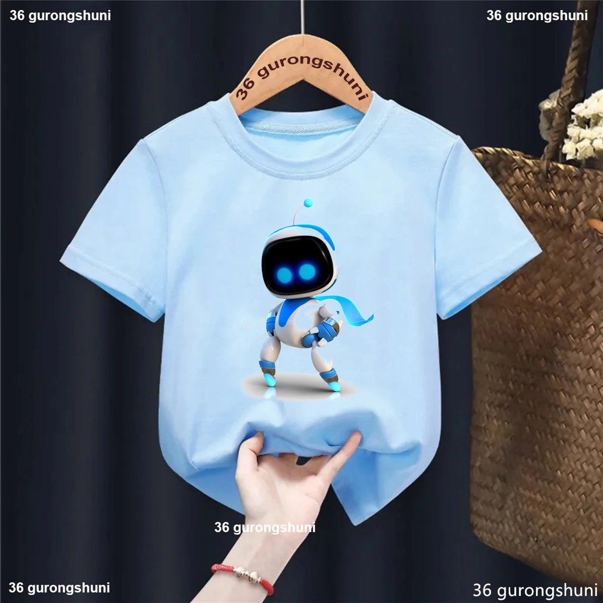 Boys T-Shirts Astros Playroom Cartoon Print Children's Tshirt Summer Casual Boys Clothes Toddler T Shirt Tops 1 To13 Year, cotton t shirt, t shirt, kids t shirt