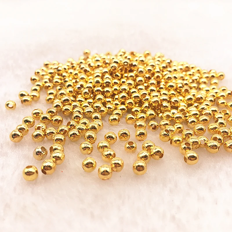Spacer Beads 3mm 4mm Tone Metal Smooth Ball Spacer Beads For Jewelry Making Diy Handmade Accessories