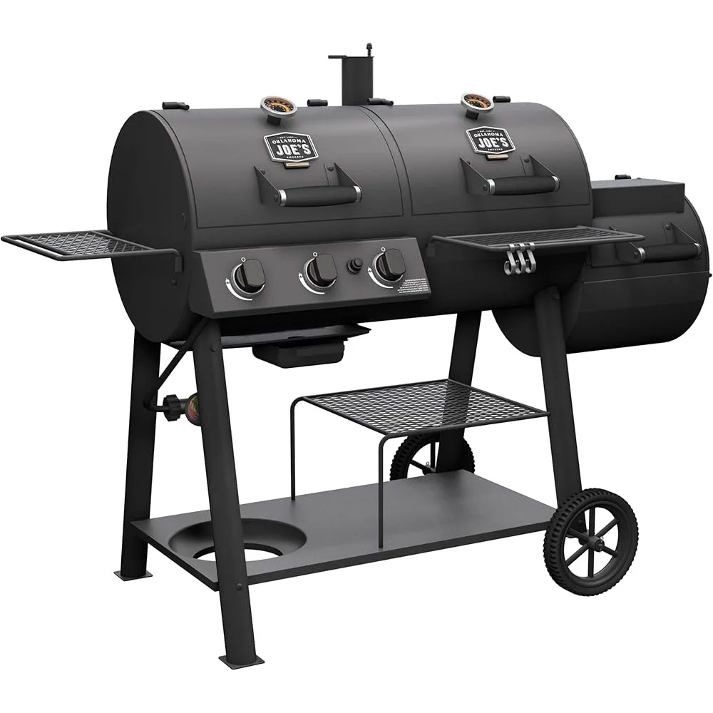 Canyon Deluxe Charcoal Propane Gas Combo Smoker Grill 3