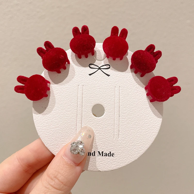 6 velvet red rabbits