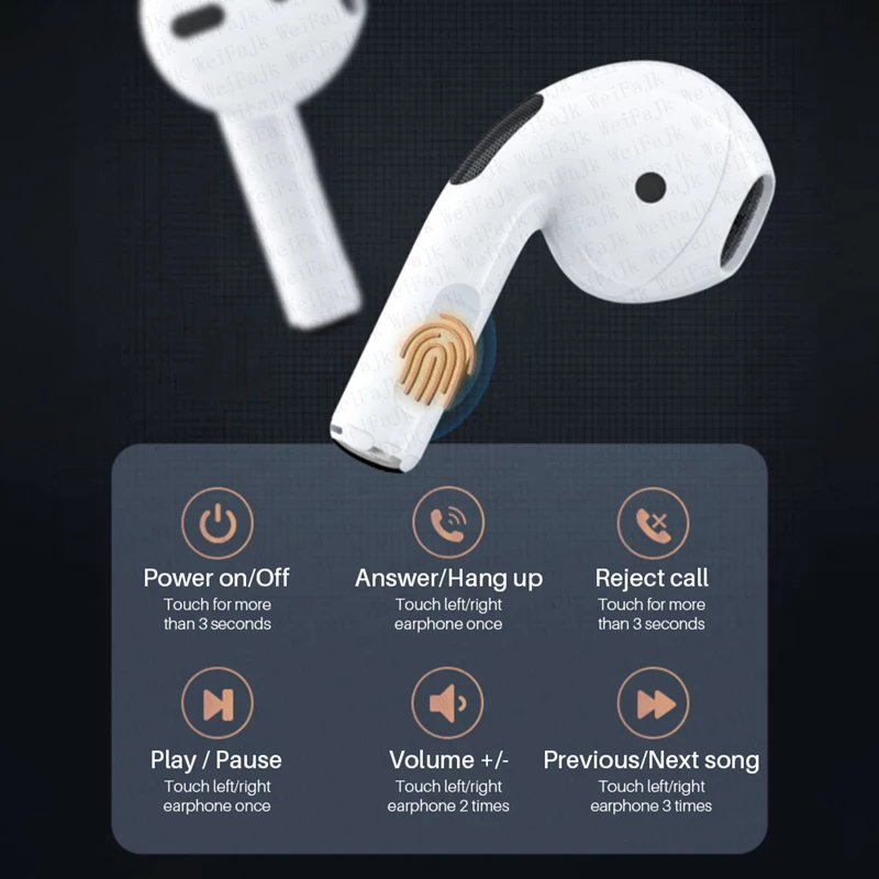 Apple-auriculares AirPods Pro 6 TWS Max, inalámbricos por Bluetooth,  intrauditivos con micrófono, auriculares Xiaomi, Android