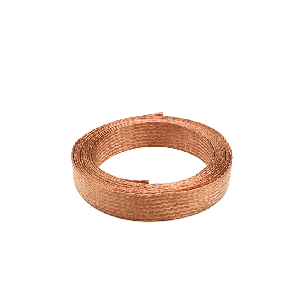 Flexible Copper Cable Sleeve Tube Braided Wrap Wire Tin Plated
