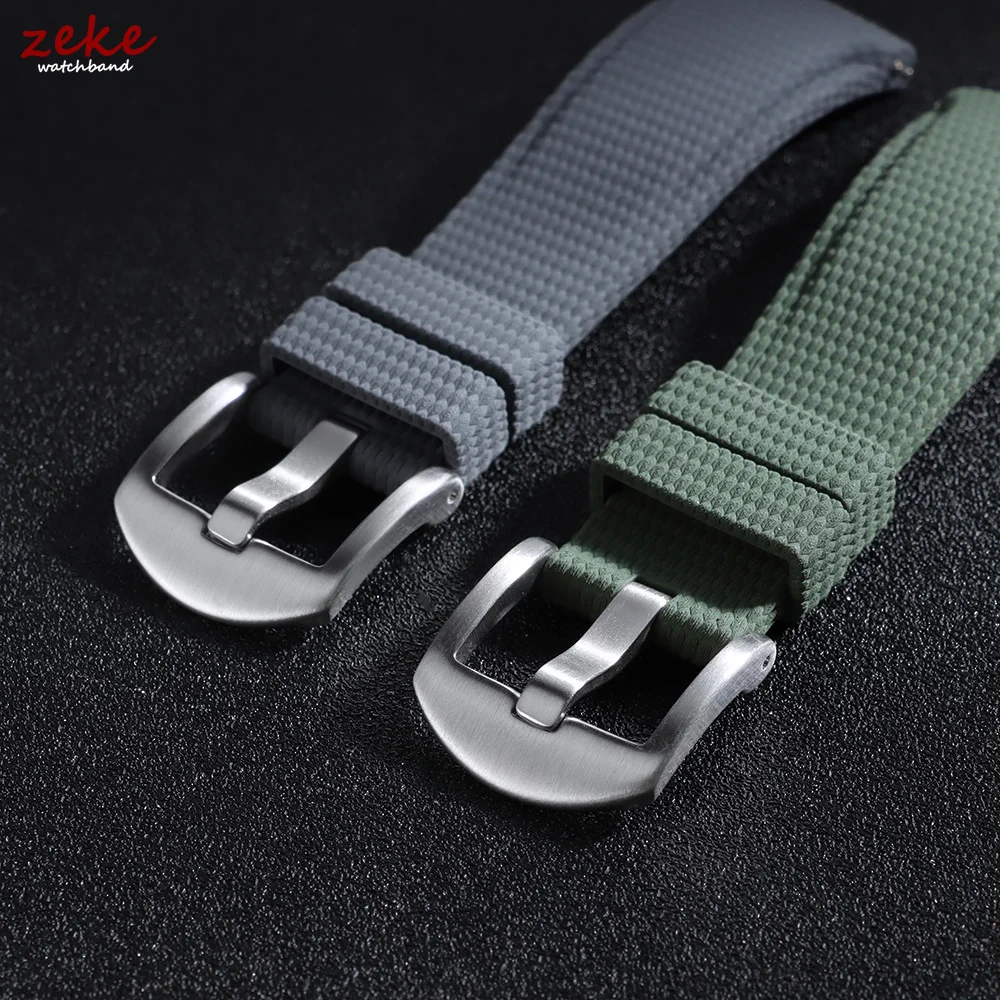 Curved End FKM Rubber Quick Release Watch Strap Bracelet - 20mm 21/22mm