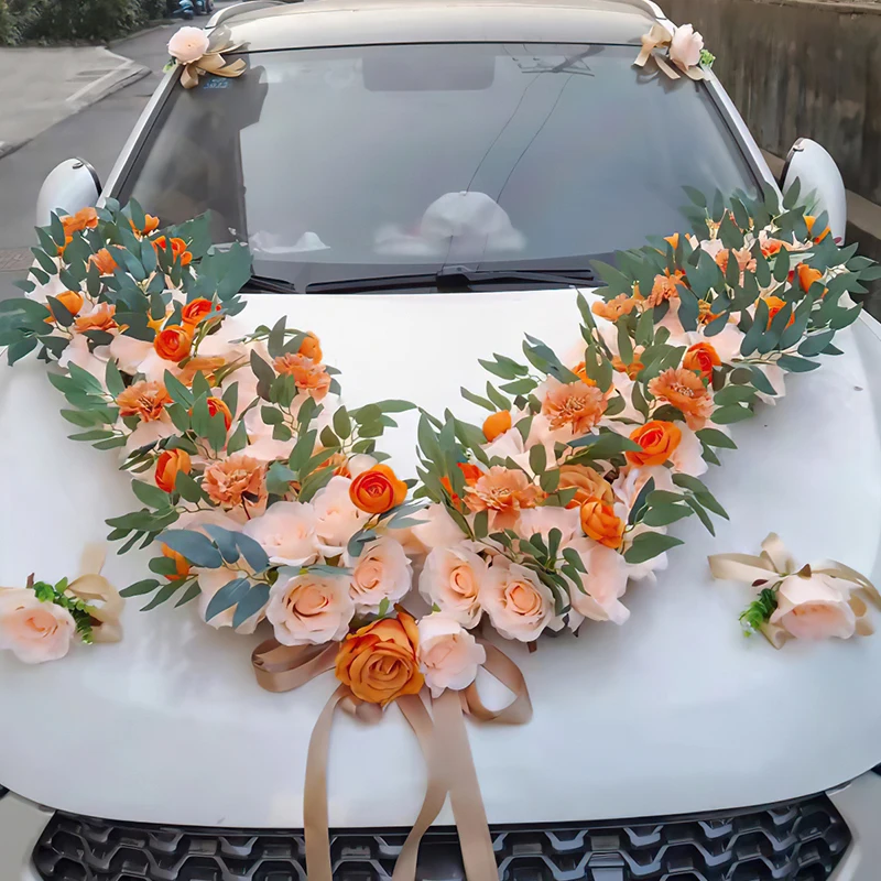 Favengo 30 Pezzi Fiocchi Auto Matrimonio Fiocchi in Raso con Colore