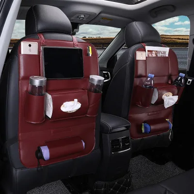 

PU Leather Car Seat Bag Organizer Lightweight Universal Felt Car Seat Back Storage Bag Multi-Pocket Holder Organizer Bag