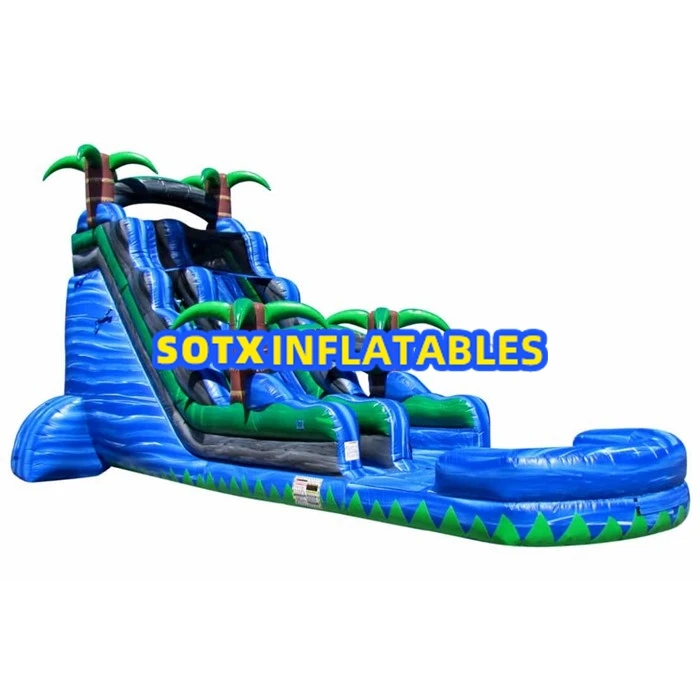 Durable PVC giant inflatable water slide clearance,lake inflatable