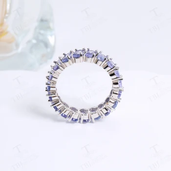 925 Sterling Silver Light luxury Natural Tanzanite Gemstone Ring for Women fine Jewelry   Celebration & Party Engagement Gift