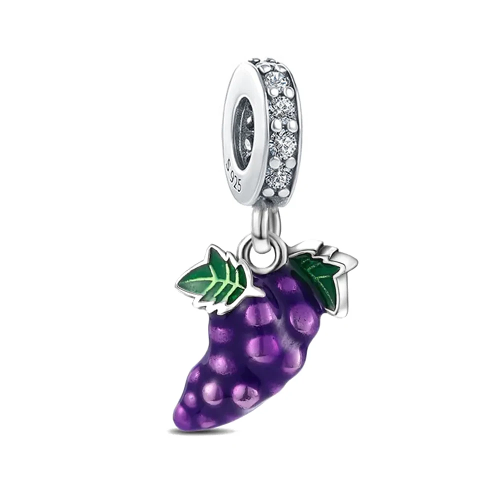 925 silver cake and ice cream grape watermelon charm fitting bead suitable for original bracelet DIY women's boutique jewelry For beads charms,charm jewelry,sterling silver jewelry,charm bead,sterling silver beads,beads jewelry,silver charm bead,sterling silver beads charm,loose gemstone jewelry