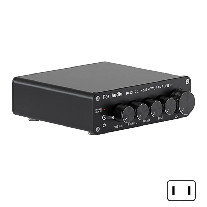 

XXUD Stereo Audios Receiver Amplifier BT30D BT5.0 TPA3116D2 Class D Amp 2.1CH