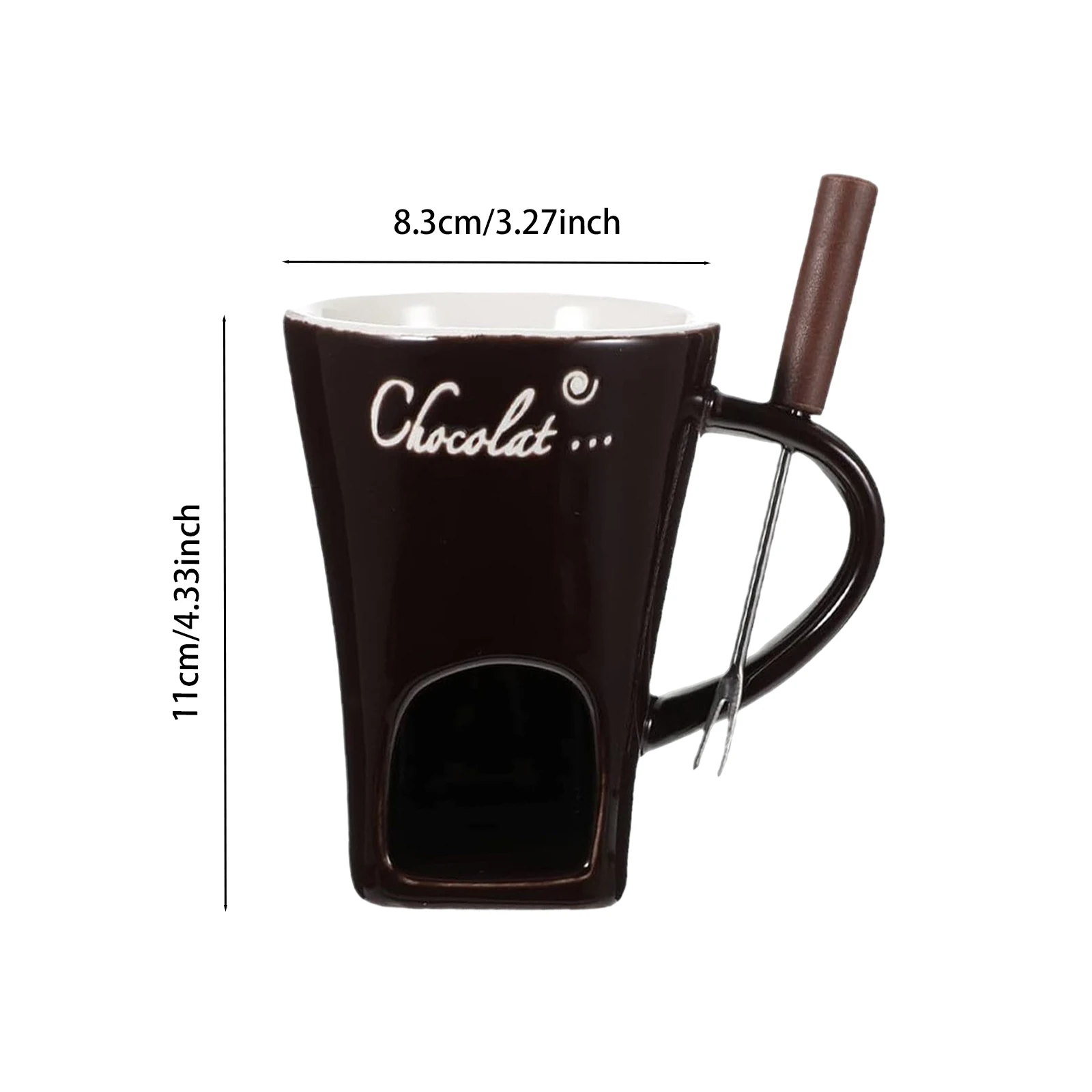 Personal Fondue Mug Set - Individual Chocolate Che...
