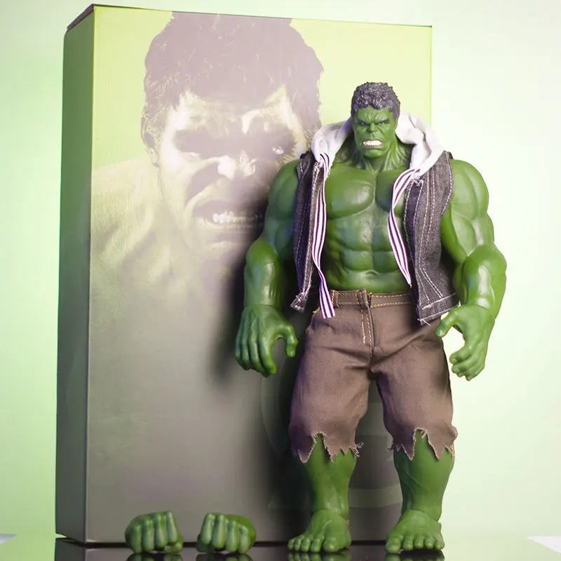 thumbnail image 1 of Figura de acción de anime de Marvel Hulk, figuras grandes de mano, muñecos, modelos de personajes, adornos de escritorio, juguetes de colección, regalos de Navidad, 1 of 5