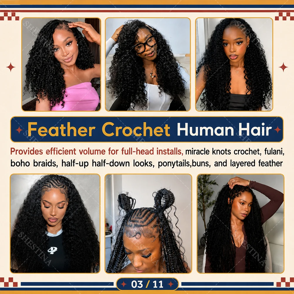 #33 Auburn Copper Small Spirals Curly Miracle Knots Crochet Human Hair For Braids Reddish Brown Afro Kinky Curly Crochet Bundles 4