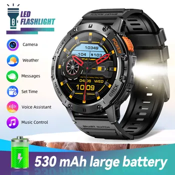 LaNikar New Rugged Smart Watch For Men With Wireless Calling/Receiving, Built-in Activity Fitness Tracker For 100+Sports For IOS