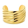 VAROLE Pure Form Twist Bracelets Stainless Steel Cuff Open Bracelet Bangle 18K Plated Charm Fashion Jewelry 1