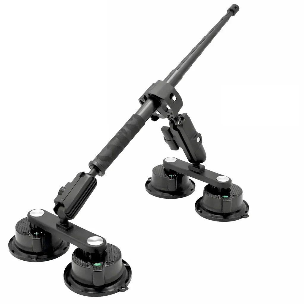 Support ventouse voiture pour Insta360 X5 X4 X3 GoPro, fixation solide avec bras rotatif monté sur capot.