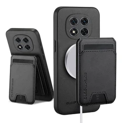 Luxury Wallet Card Holder Case, Leather Magnetic Cover with Stand Function for Redmi Note 15 Pro (Black)
