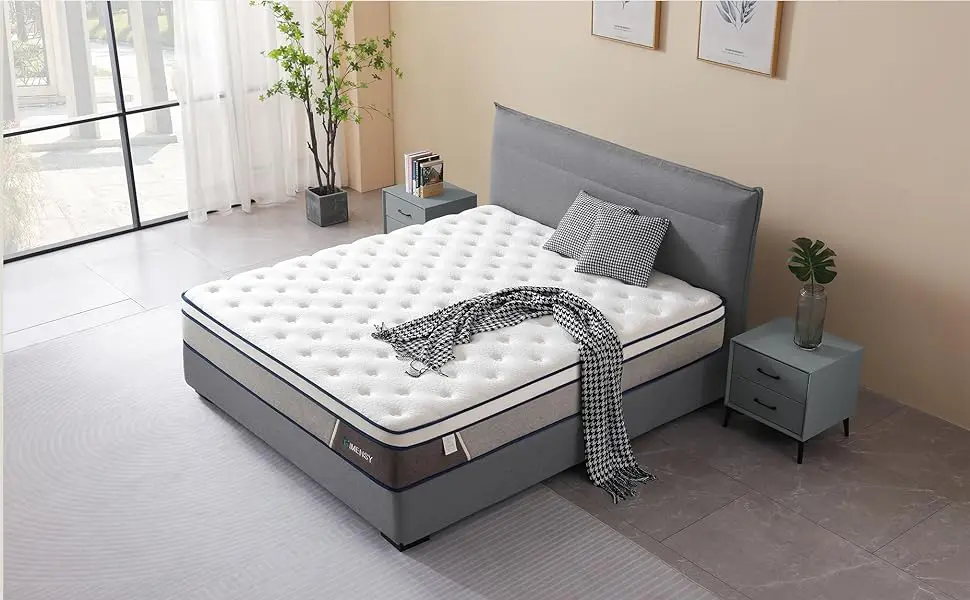 Rimensy mattress hybrid innerspring mattress cool bed breathable soft knitted fabric cover