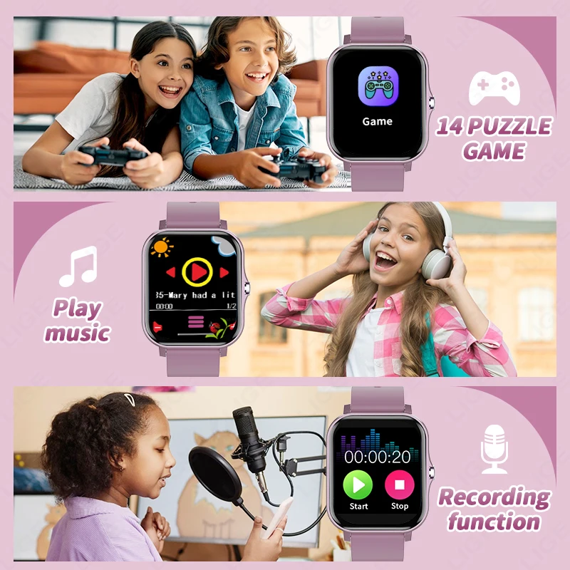 Kids Smart Watch for Girl Boy Digital Sport Watch Step Counter Pedometer Alarm Clock Fitness Tracker Kids Watches Teens Students
