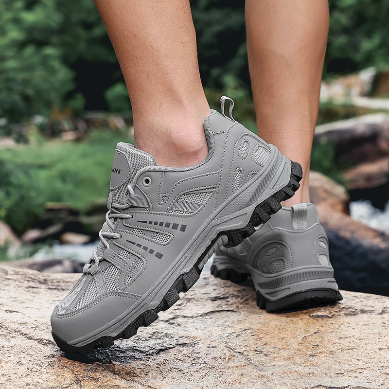 Unisex Hiking Shoes Women Outdoor Casual Shoes Breathable Mesh Men Walking Sneakers Female Trekking Footwear Fashion Climbing 2