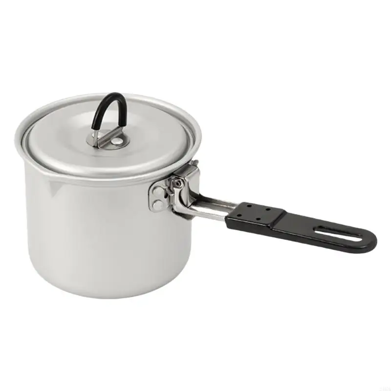 23GA Efficient Teas Kettle With Foldable Handle Portable Outdoor Kettle for Camping and Hiking with Space Saving Design