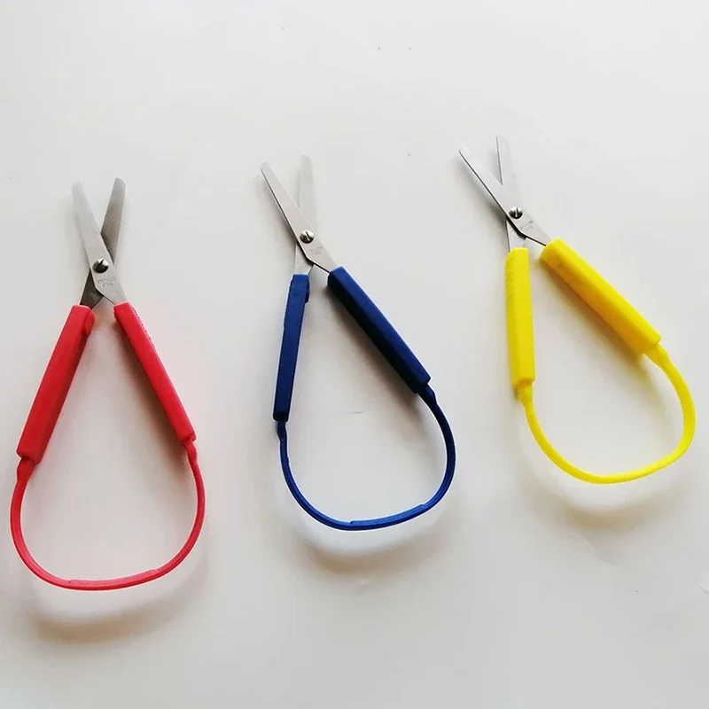 Loop-Scissors-for-Teens-Adults-Colorful-Looped-Mini-Easy-Grip-Scissor ...