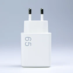 65W GaN Fast Charger - Ultra - Efficient USB - C Wall Adapter - EU65W - GaN - White