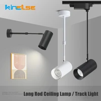 12W/20W/30W Long Rod Track Light Telescopic Long Arm Rotatable Ceiling COB Spotlight Clothing Store Home Rail Chandelier 2