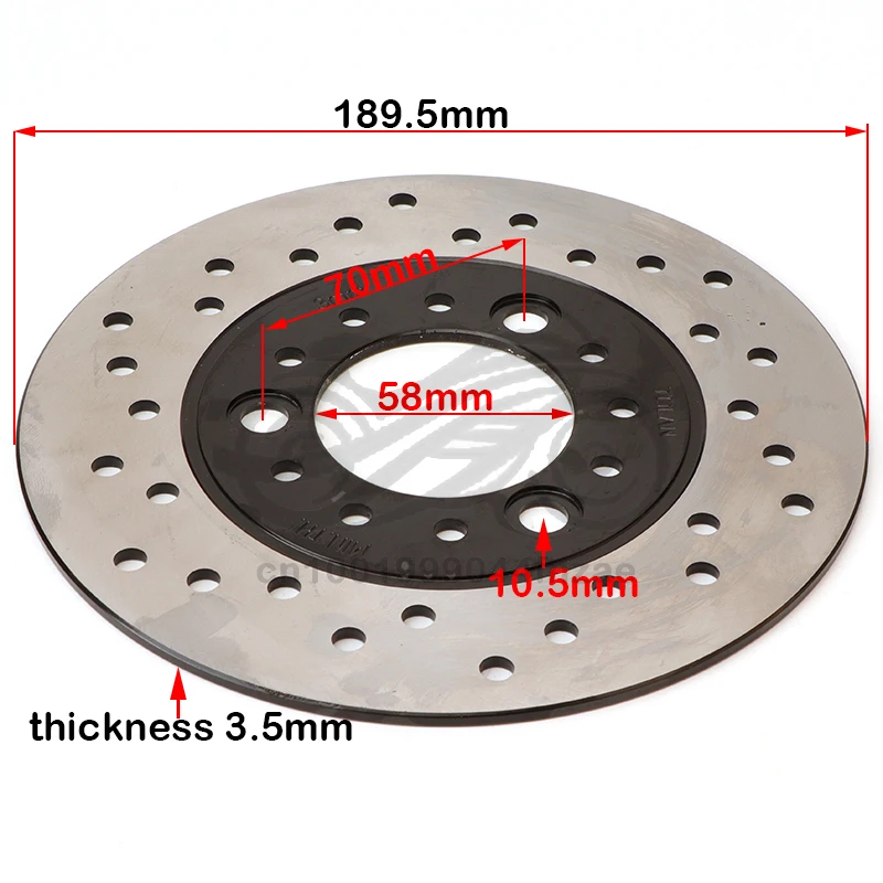

190MM Brake Disc for Chinese GY6 Scooter Motorcycle ATV Moped Go Kart Spare Parts
