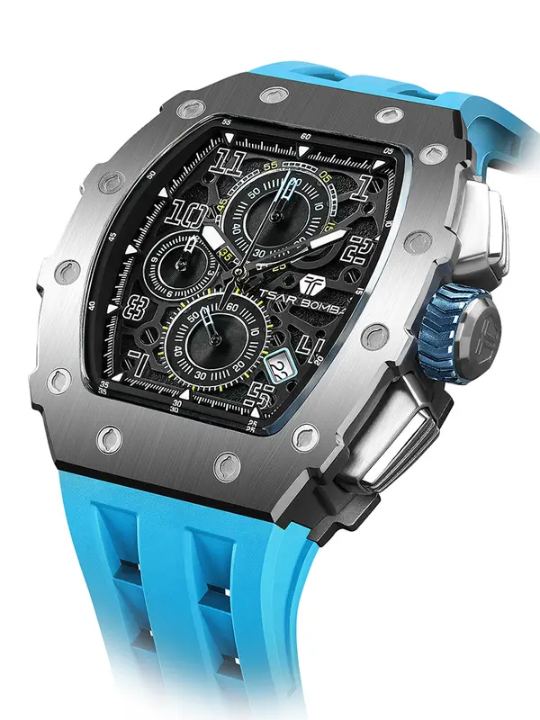 TSAR BOMBA New TB8204 Watch for Men Japan Quartz Chronograph 50M Waterproof Wristwatch Fashion Sport Clock Male Luxury Mens Gift - Image 10