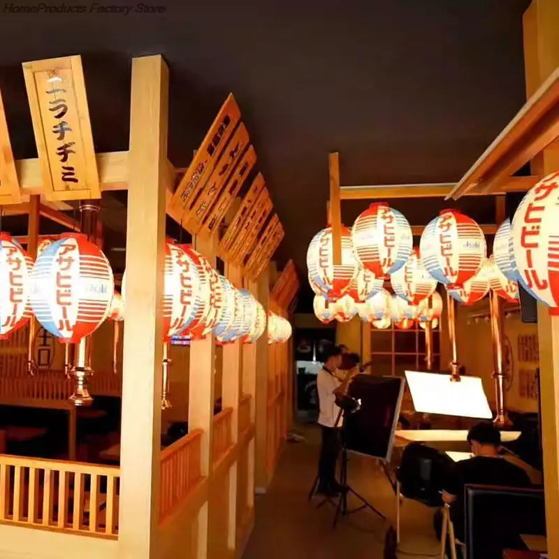 PVC Waterproof Pumpkin-Shaped Japanese Hanging Lanterns 25x50 cm PVC Waterproof Pumpkin-Shaped Japanese Hanging Lanterns 25x50 cm