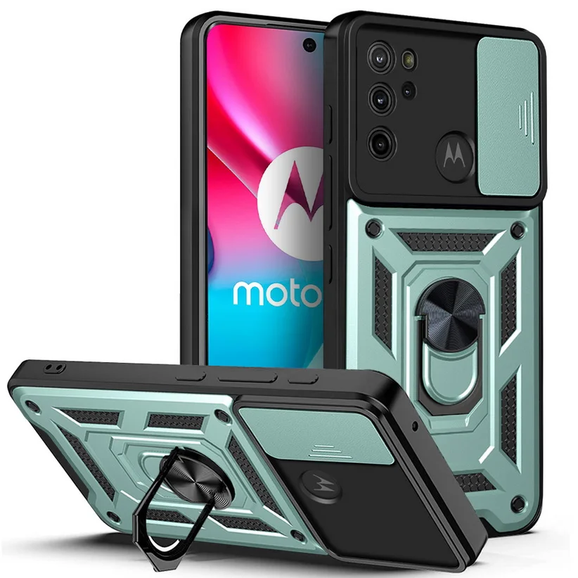 Enhanced Armor Hybrid Ring Back Cover with Camera Protection