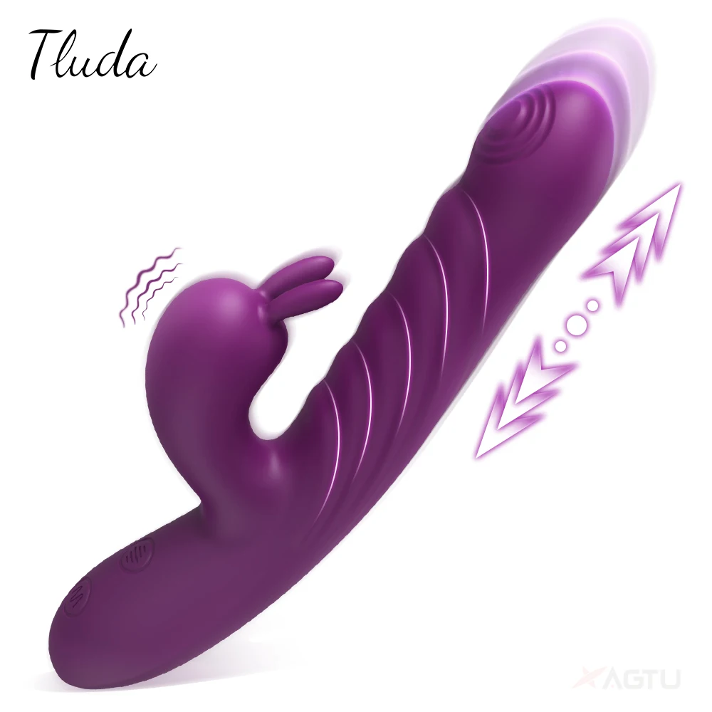 Kaninchen-Vibrator für Frauen, stoßender G-Punkt-Vagina-Vibrator, weiblicher Masturbator, vibrierender Klitoris-Stimulator, Sexspielzeug für Frauen 1