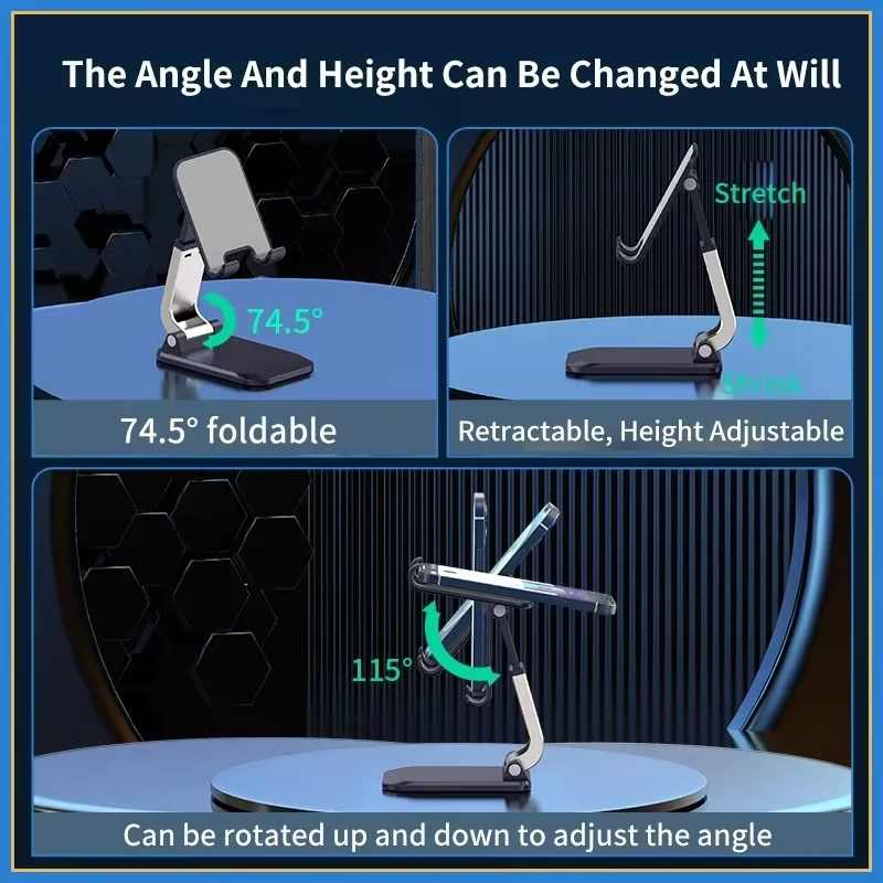 Adjustable Universal Desk Holder for Tablets and Smartphones