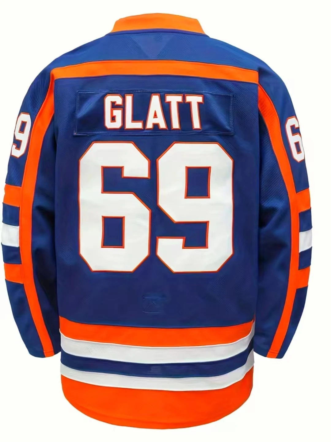 Maglia da Hockey su ghiaccio ricamo #69 da uomo, maglia da Hockey uniforme a maniche lunghe con scollo a V a righe Vintage per allenamento taglia S-X